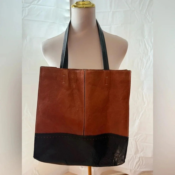 Patricia Nash Brown and Black Tote Bag - Picture 1 of 5